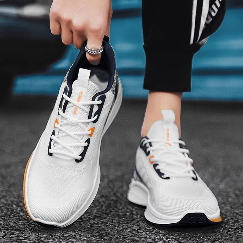 Fashion Men Sneakers Mesh Casual Shoes Lac-Up Men Shoes Lightweight Vulcanize Shoes Walking Sneakers Zapatillas Hombre