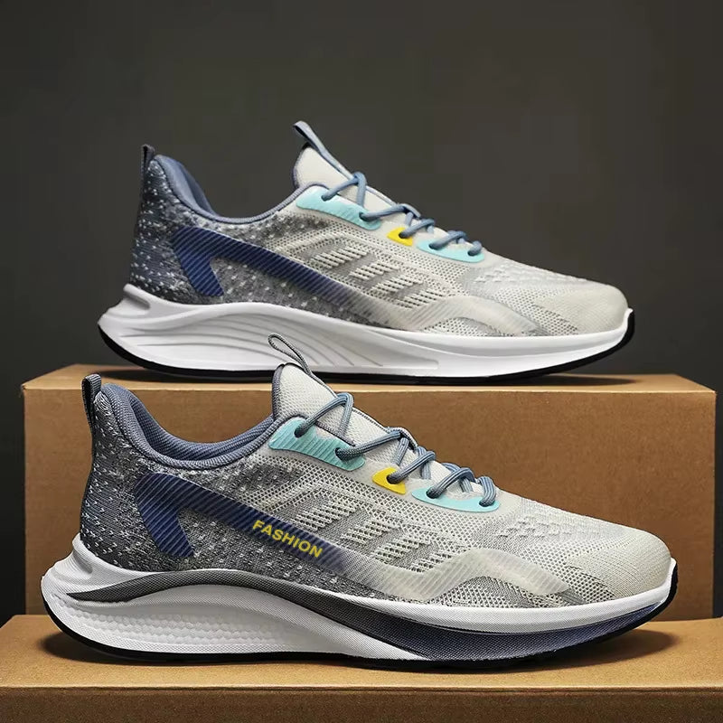 Fashion Men Sneakers Mesh Casual Shoes Lac-Up Men Shoes Lightweight Vulcanize Shoes Walking Sneakers Zapatillas Hombre
