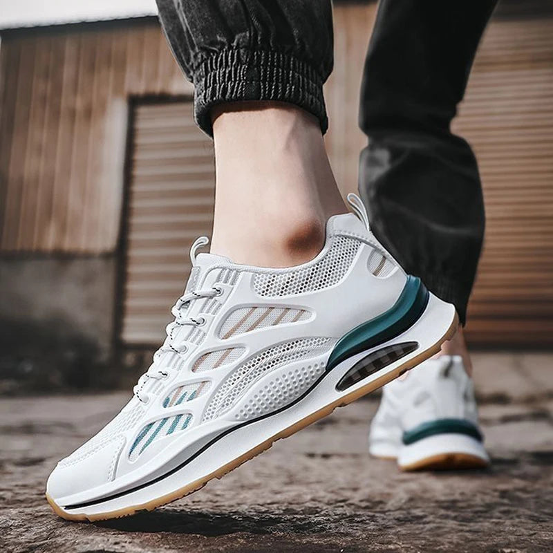 Fashion Men Sneakers Mesh Casual Shoes Lac-Up Men Shoes Lightweight Vulcanize Shoes Walking Sneakers Zapatillas Hombre