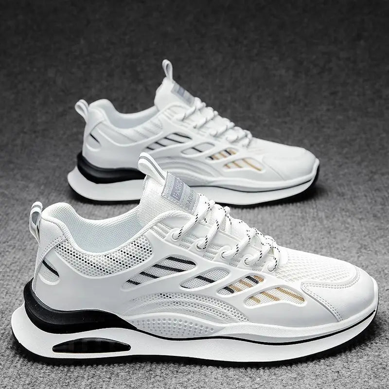 Fashion Men Sneakers Mesh Casual Shoes Lac-Up Men Shoes Lightweight Vulcanize Shoes Walking Sneakers Zapatillas Hombre