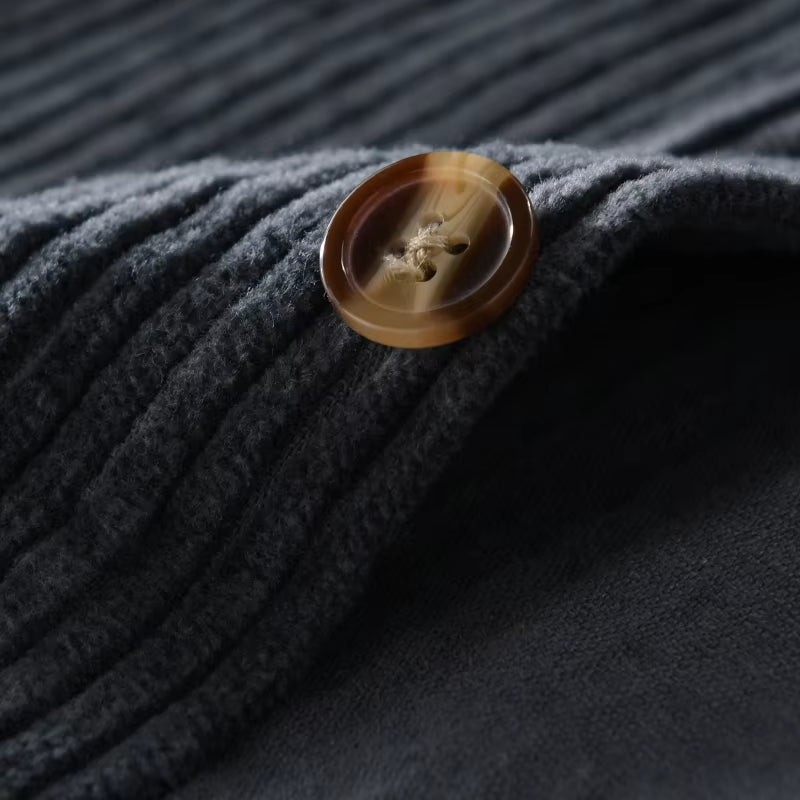 Thickening plus Size Long Sleeve Corduroy Cotton Shirt Men Brand Trendy French Style Designer Quality Top Clothes Chemise Homme