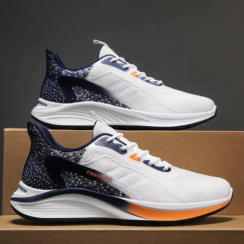 Fashion Men Sneakers Mesh Casual Shoes Lac-Up Men Shoes Lightweight Vulcanize Shoes Walking Sneakers Zapatillas Hombre