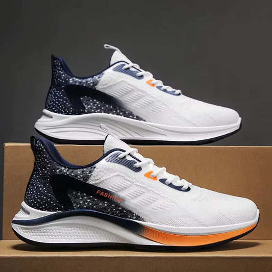 Fashion Men Sneakers Mesh Casual Shoes Lac-Up Men Shoes Lightweight Vulcanize Shoes Walking Sneakers Zapatillas Hombre